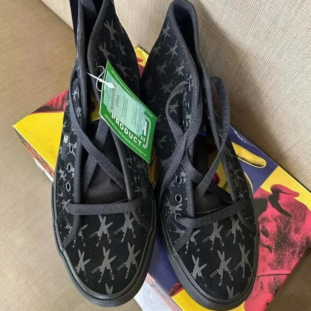 NEW DC Shoes Andy Warhol Collection Unisex Hi Black Graphics Sneakers 7